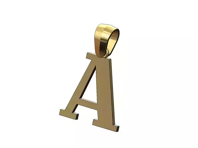 A initial letter pendant charm with bail