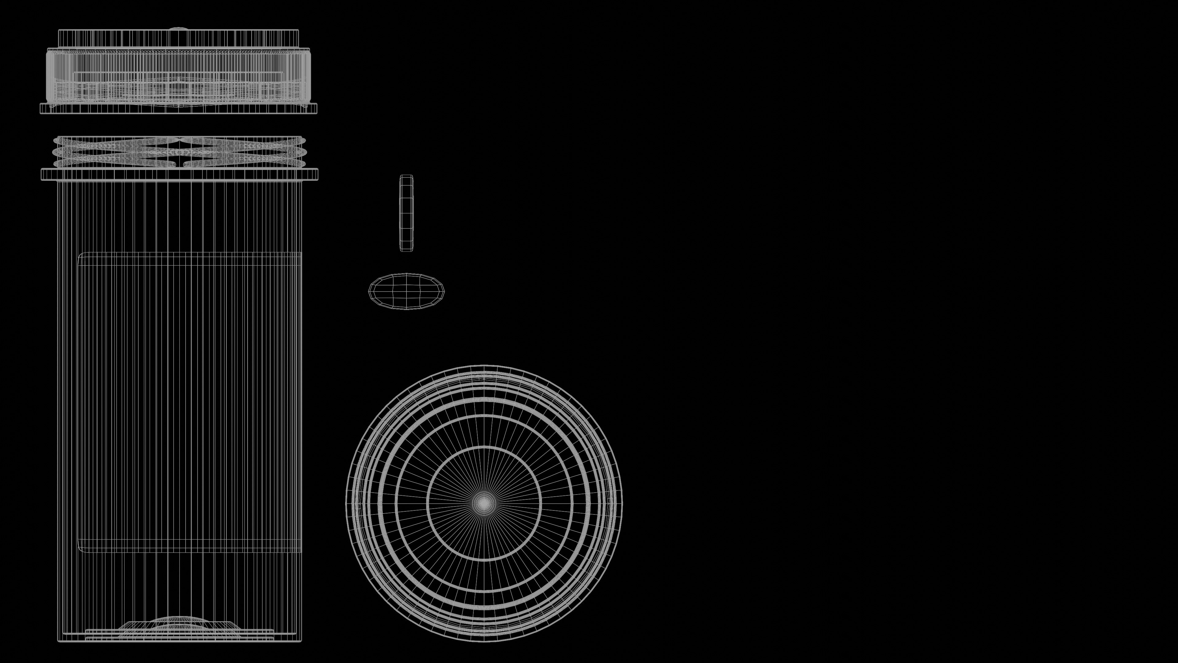 High-poly realistic Prescription Bottle with Pills 3D model_3