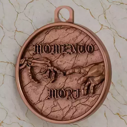 Momento Mori - In the act of creation mortality was born-pendant 3D print model