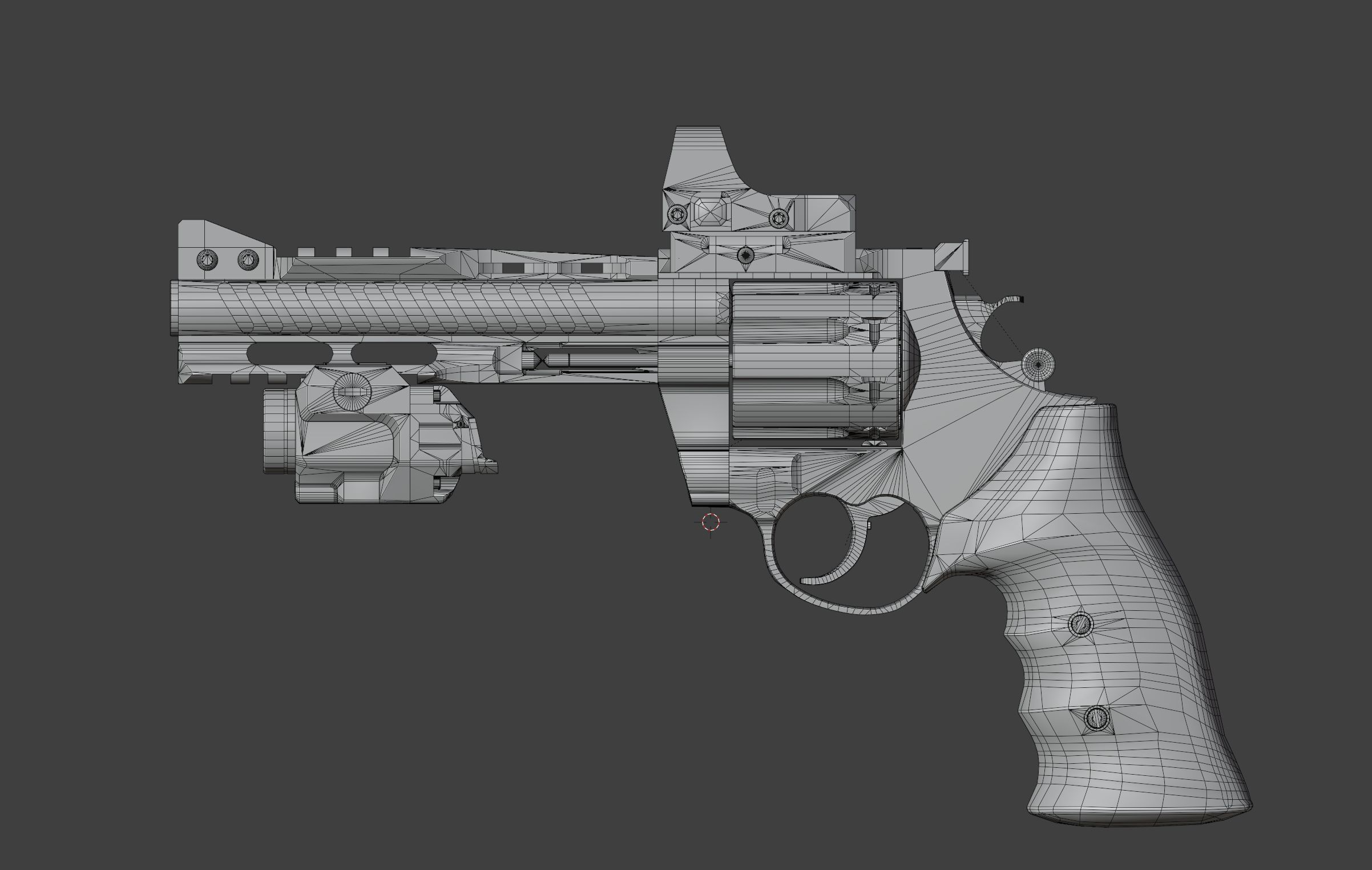 Nighthawk Custom and Korth Revolver  Low-poly 3D model_6