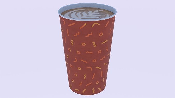 Coffee paper cup II 3D model