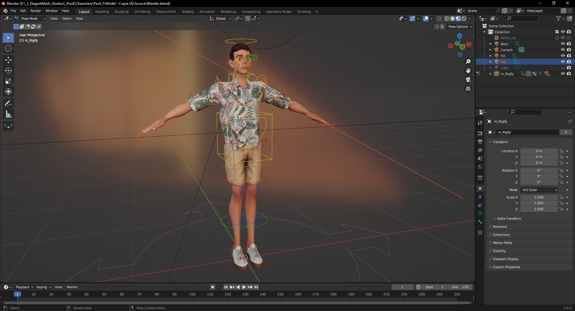 Cartoon Man Dancing stylized human Low-poly 3D model_20