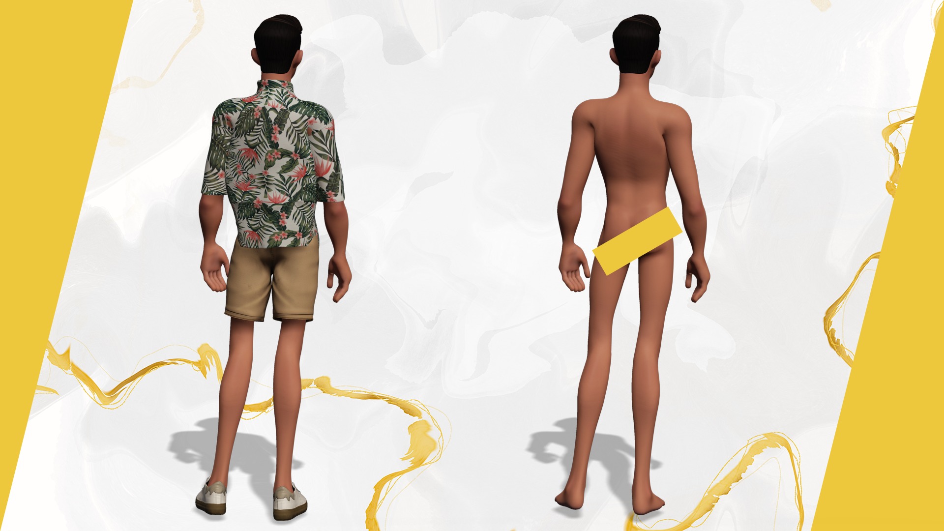 Cartoon Man Dancing stylized human Low-poly 3D model_3