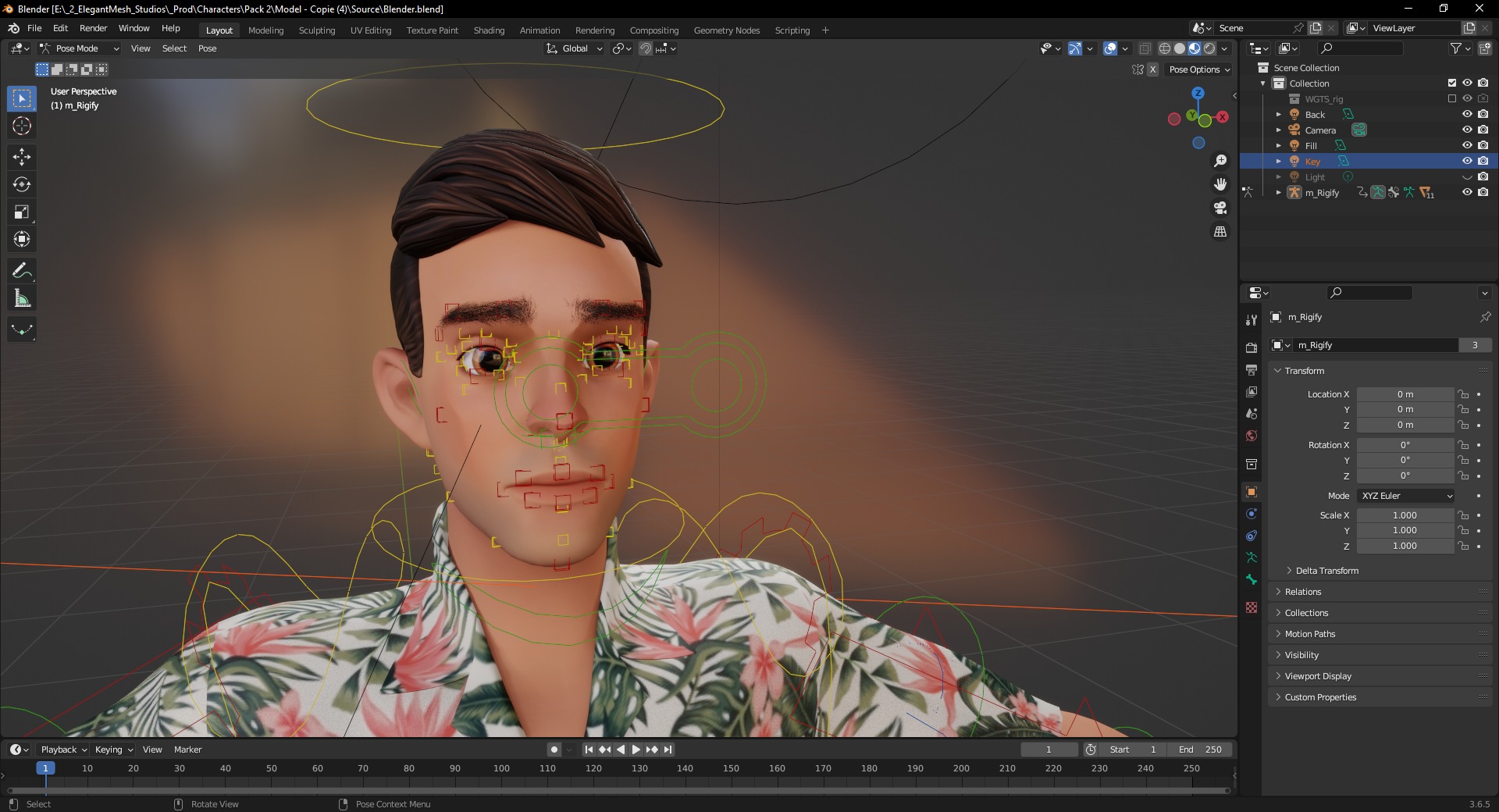 Cartoon Man Dancing stylized human Low-poly 3D model_19