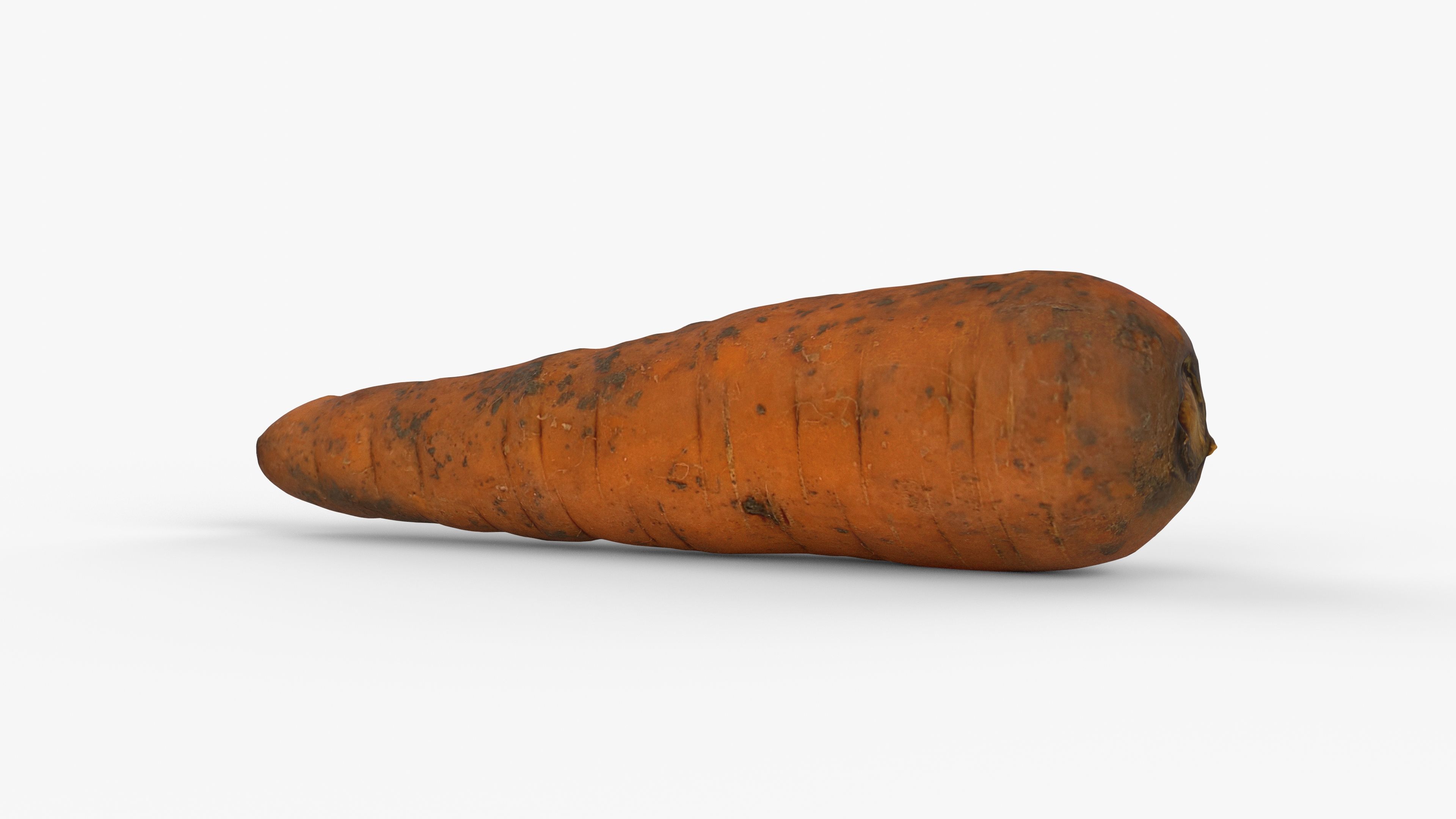 Photorealistic 3D scan of carrot Low-poly 3D model_2
