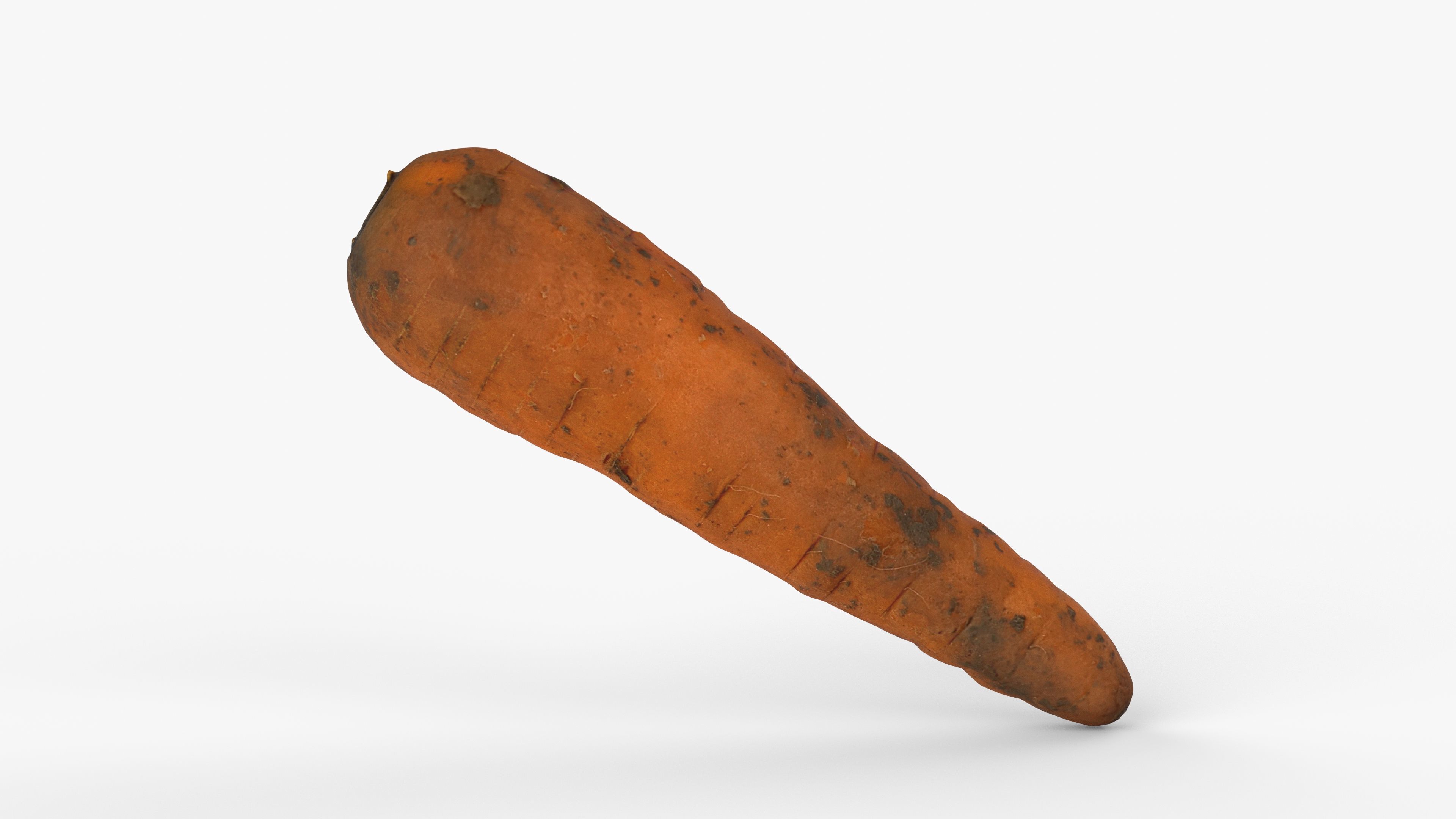 Photorealistic 3D scan of carrot Low-poly 3D model_4