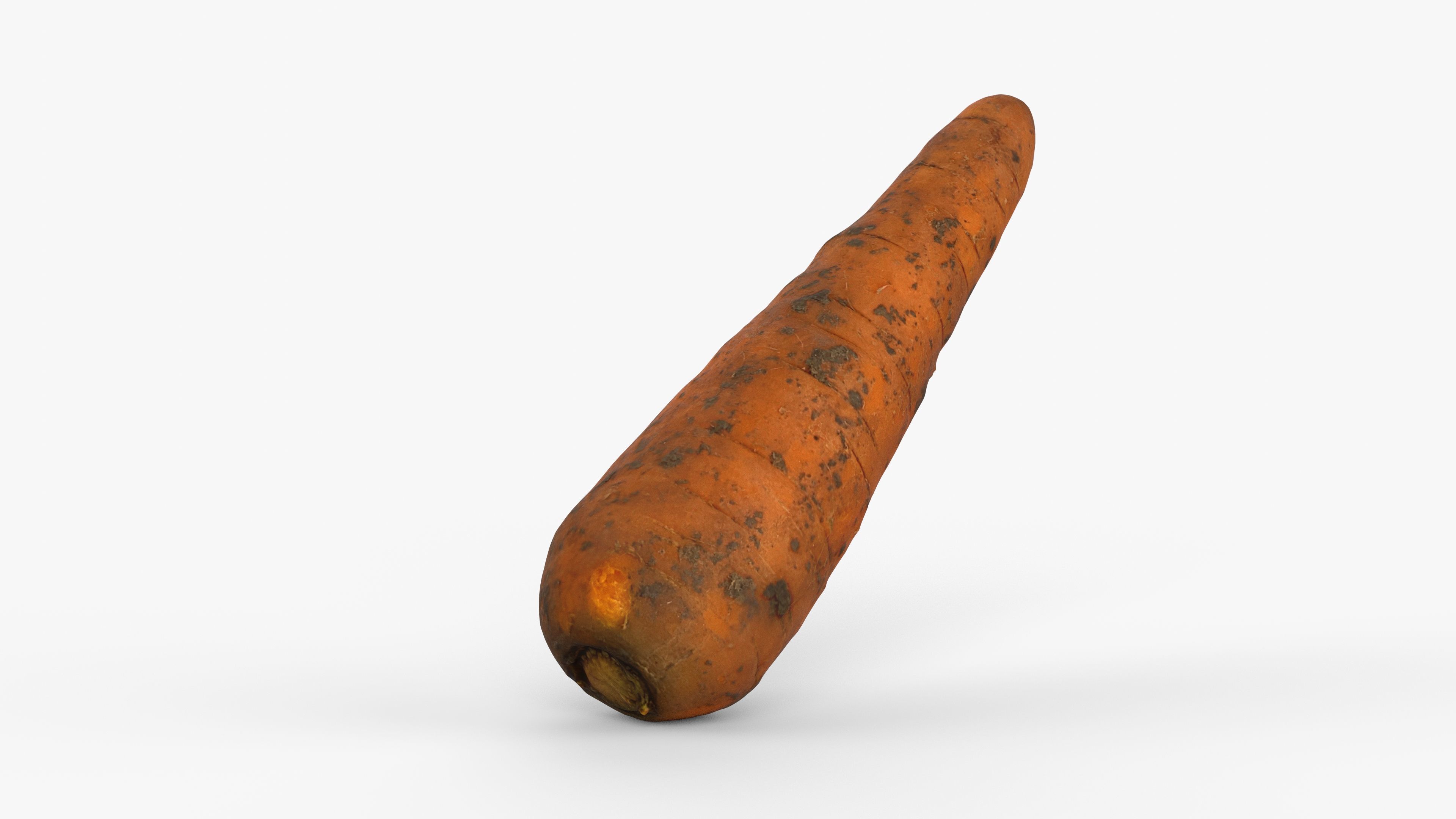 Photorealistic 3D scan of carrot Low-poly 3D model_8