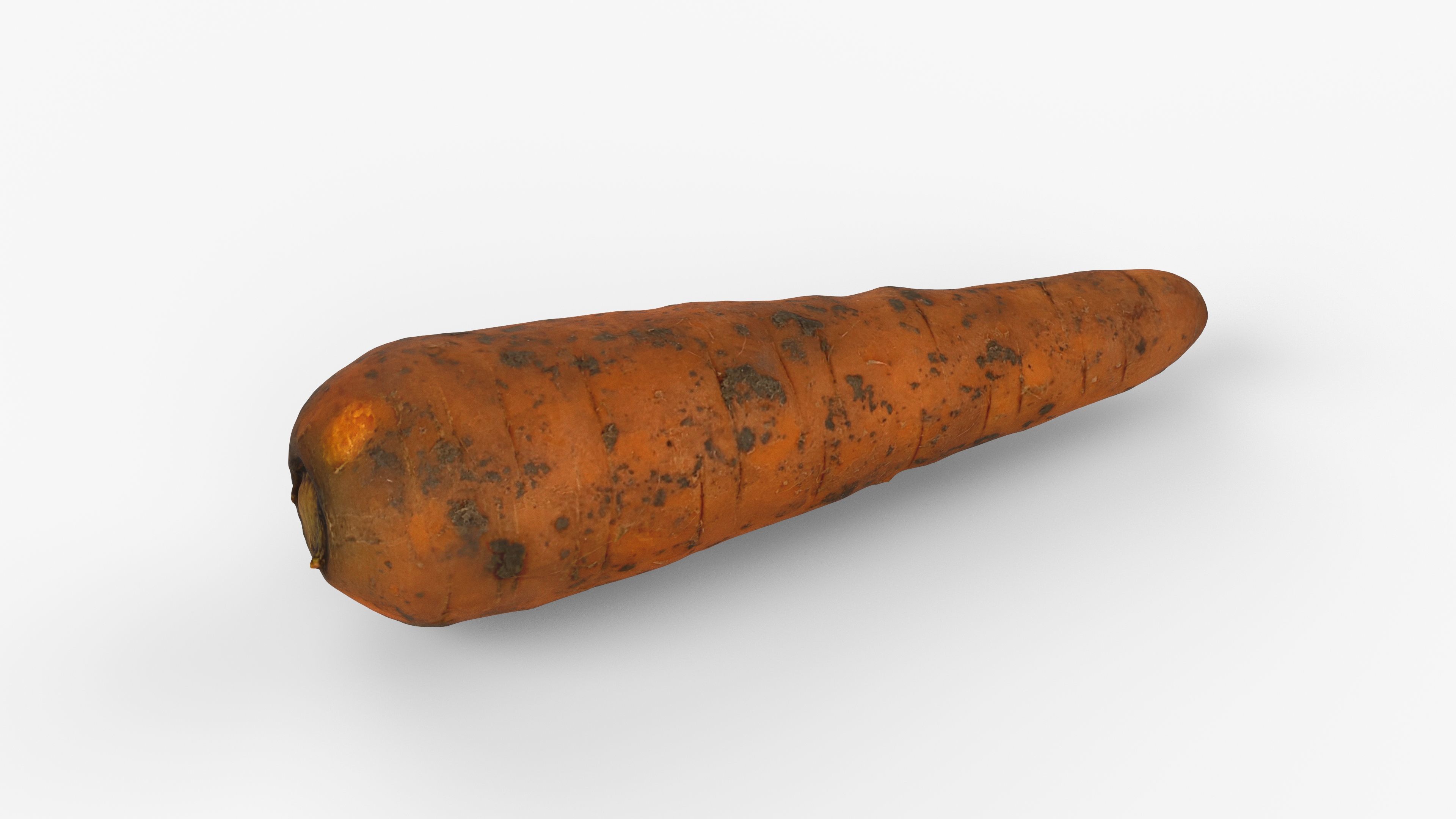 Photorealistic 3D scan of carrot Low-poly 3D model_1