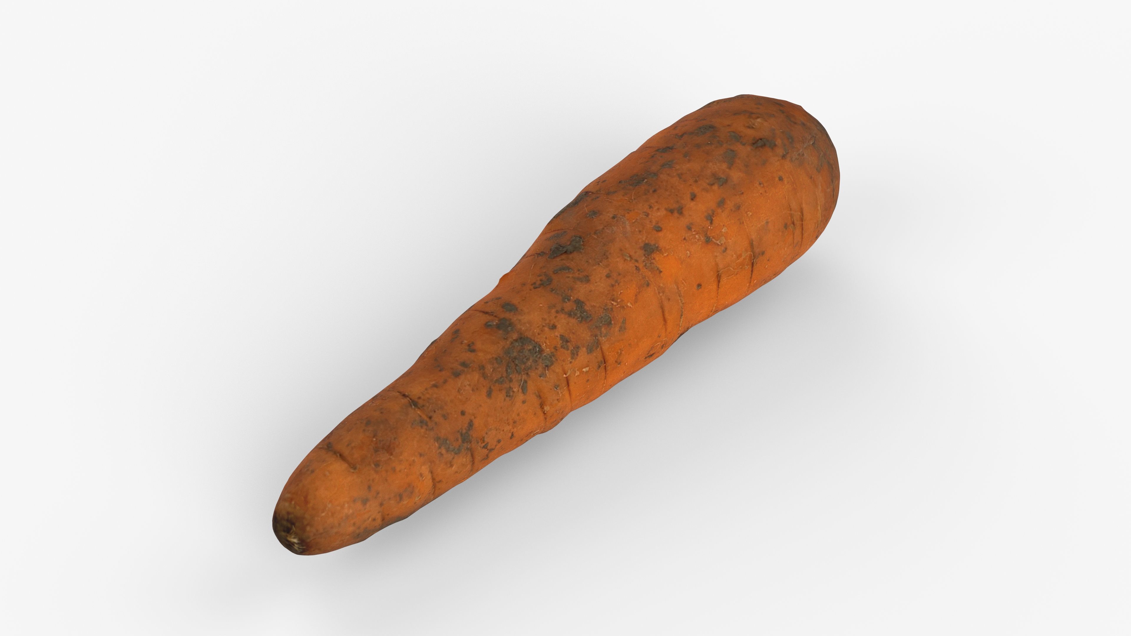Photorealistic 3D scan of carrot Low-poly 3D model_3
