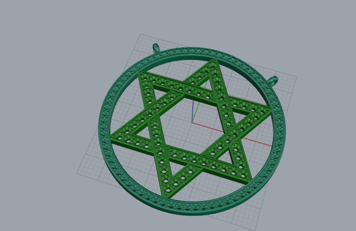 Star of David pendant Model 6047 3D print model_2