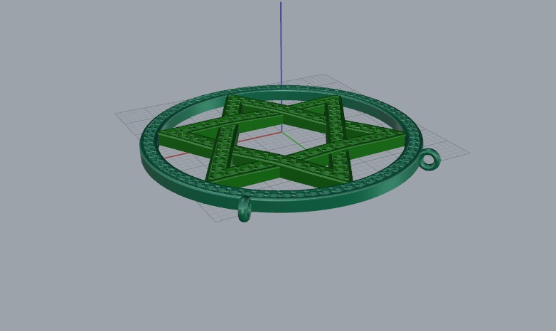 Star of David pendant Model 6047 3D print model_3