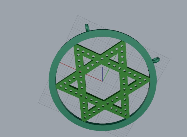 Star of David pendant Model 6047 3D print model_4