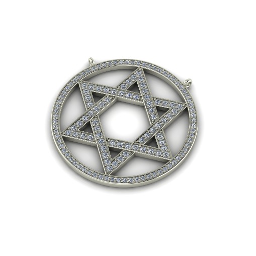 Star of David pendant Model 6047 3D print model_1