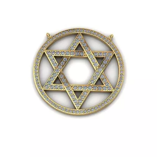 Star of David pendant Model 6047 3D print model_0