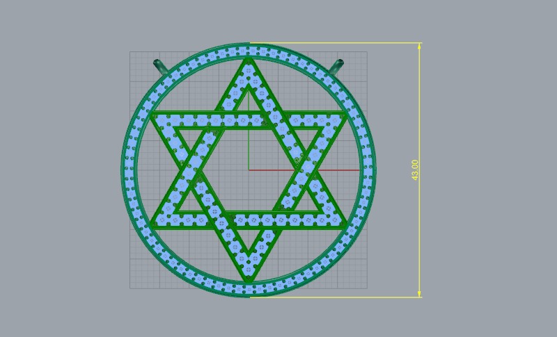 Star of David pendant Model 6047 3D print model_5