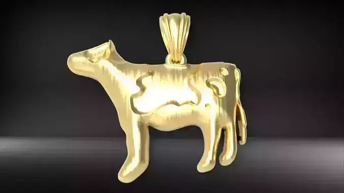 Cow Pendant Necklace Charm Bracelet Jewelry