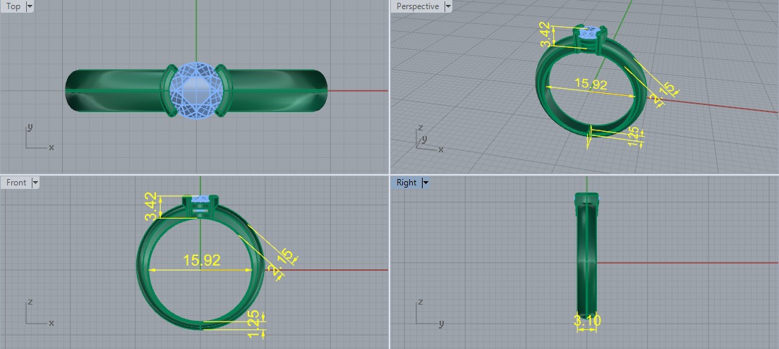 Solitaire ring Model 6043 3D print model_5