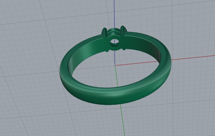 Solitaire ring Model 6043 3D print model_4