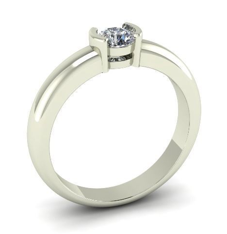 Solitaire ring Model 6043 3D print model_1