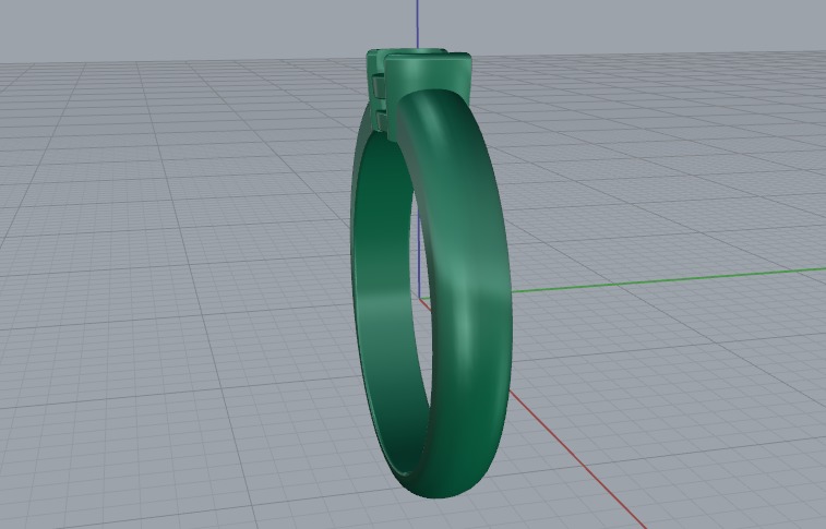 Solitaire ring Model 6043 3D print model_3