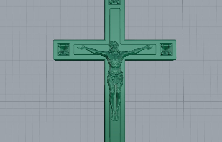 Pendant cross Model 6020 3D print model_3