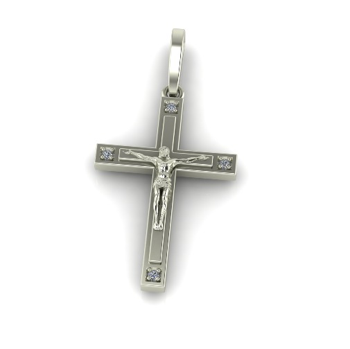 Pendant cross Model 6020 3D print model_1