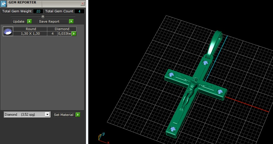 Pendant cross Model 6020 3D print model_7