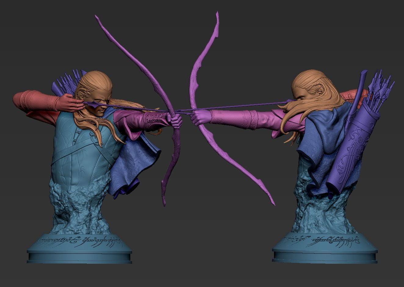 Legolas bust 3D print model_1