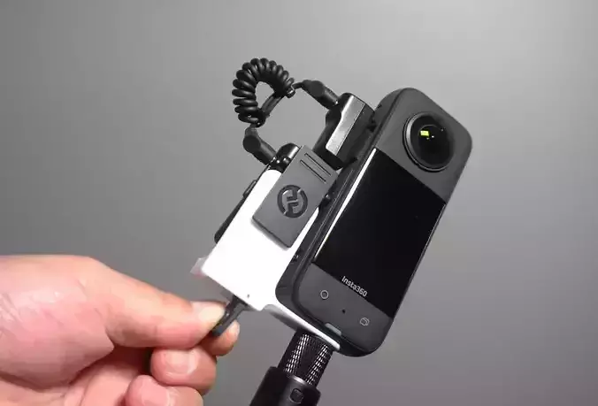 Insta360 x3 Mic Receiver Mount With USB Door Compartment 3D print model