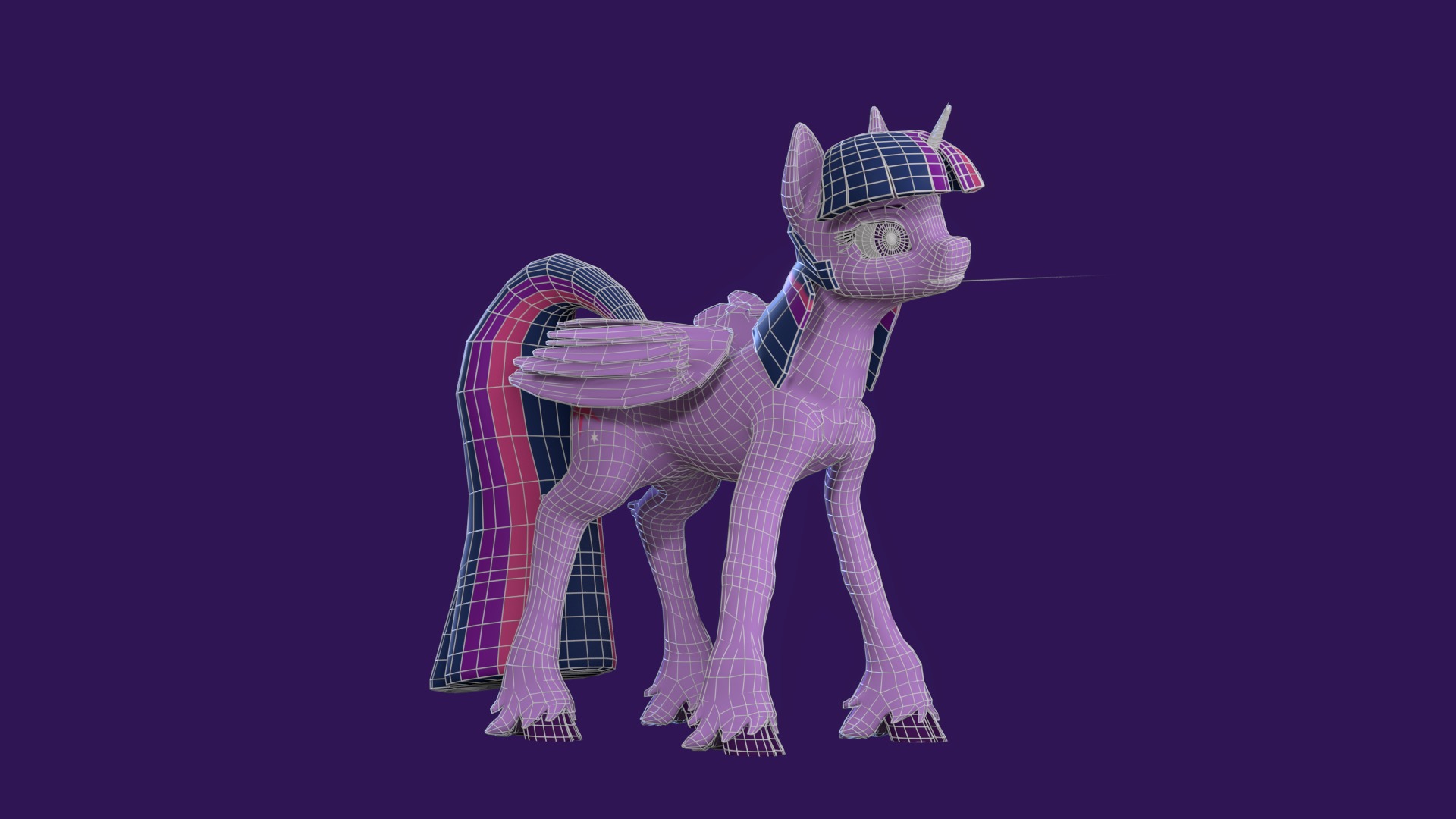 Twilight Sparkle Low-poly 3D model_1