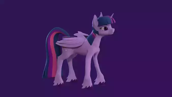 Twilight Sparkle Low-poly 3D model