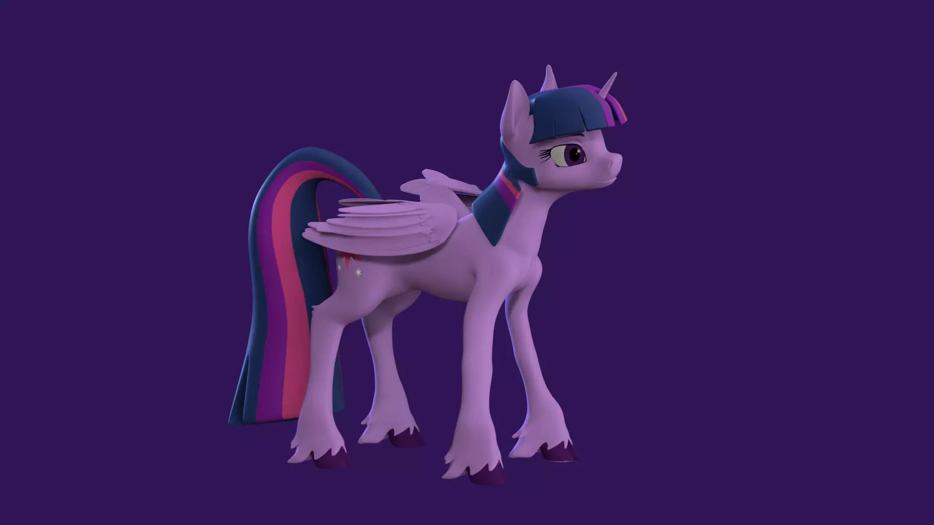 Twilight Sparkle Low-poly 3D model_0