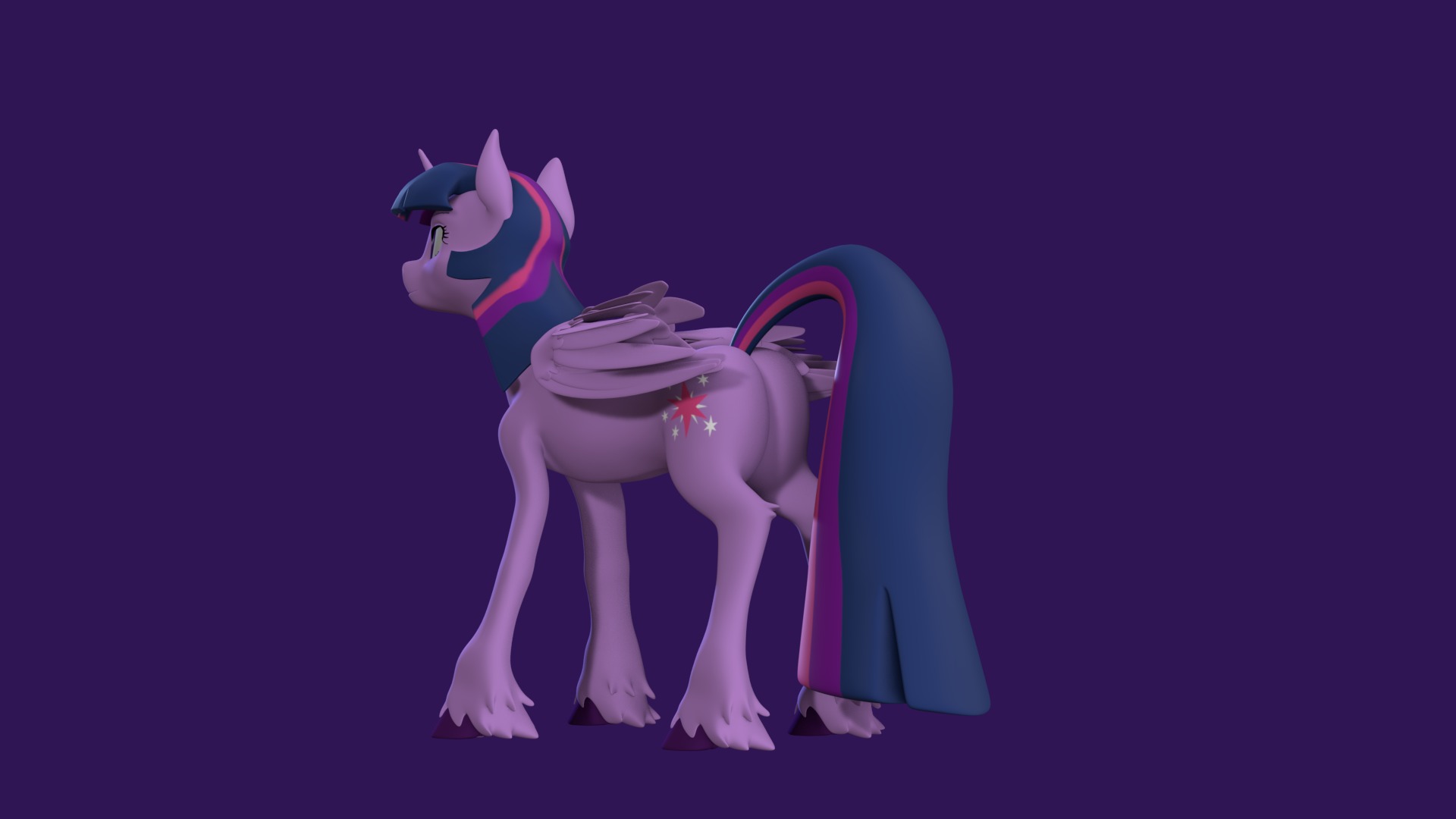 Twilight Sparkle Low-poly 3D model_4