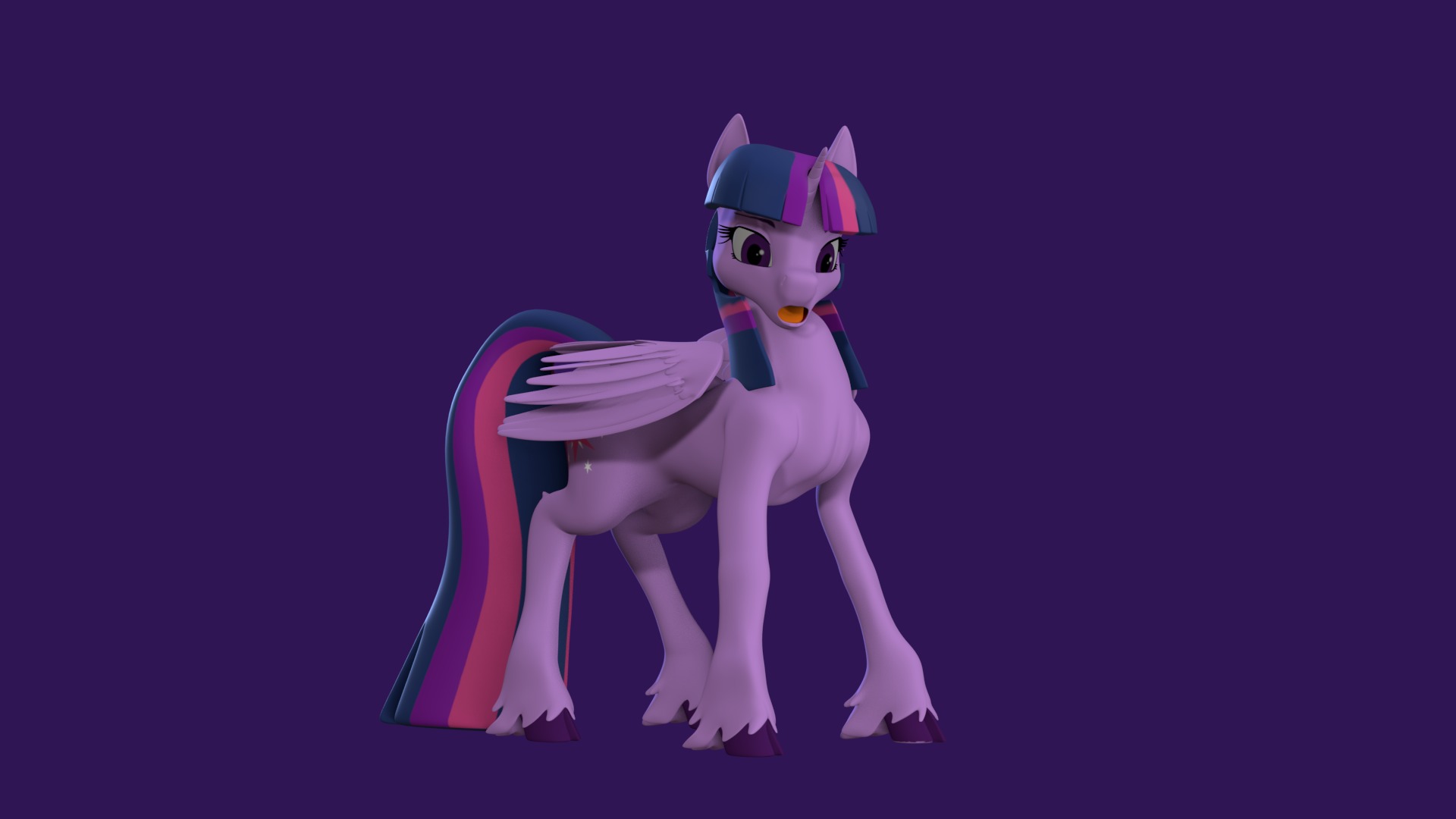 Twilight Sparkle Low-poly 3D model_3