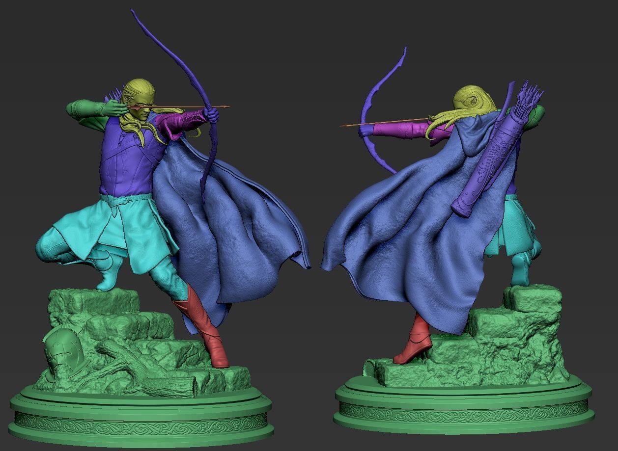 Legolas statue for 3D Printing 3D print model_10
