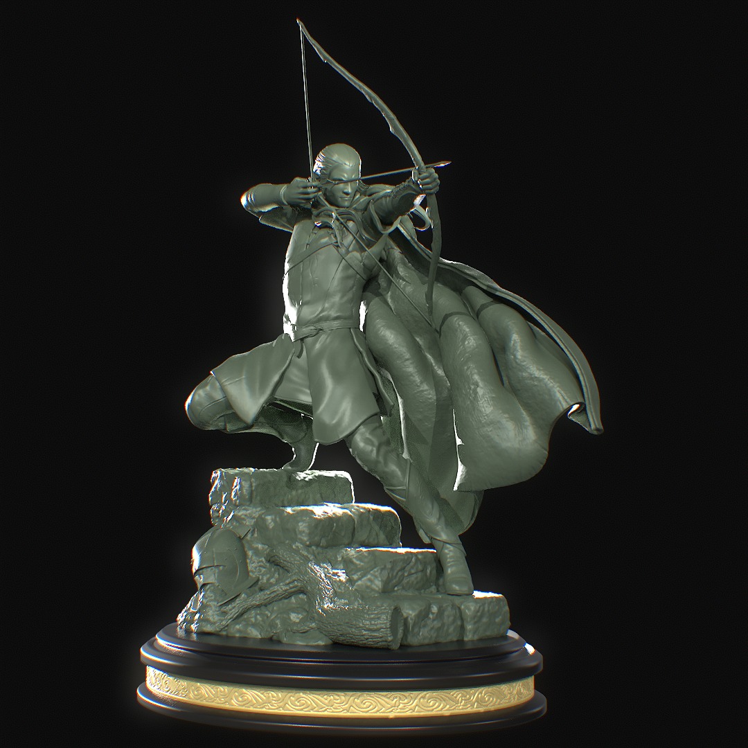 Legolas statue for 3D Printing 3D print model_8