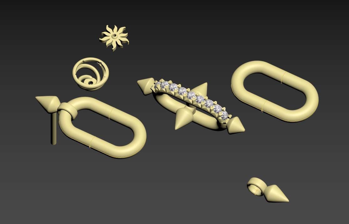 EARRINGS 3D print model_9