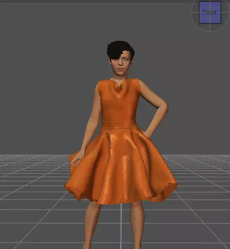 drapeado dress for daz For all Genesis characters with morph 3D model