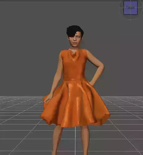 drapeado dress for daz For all Genesis characters with morph 3D model