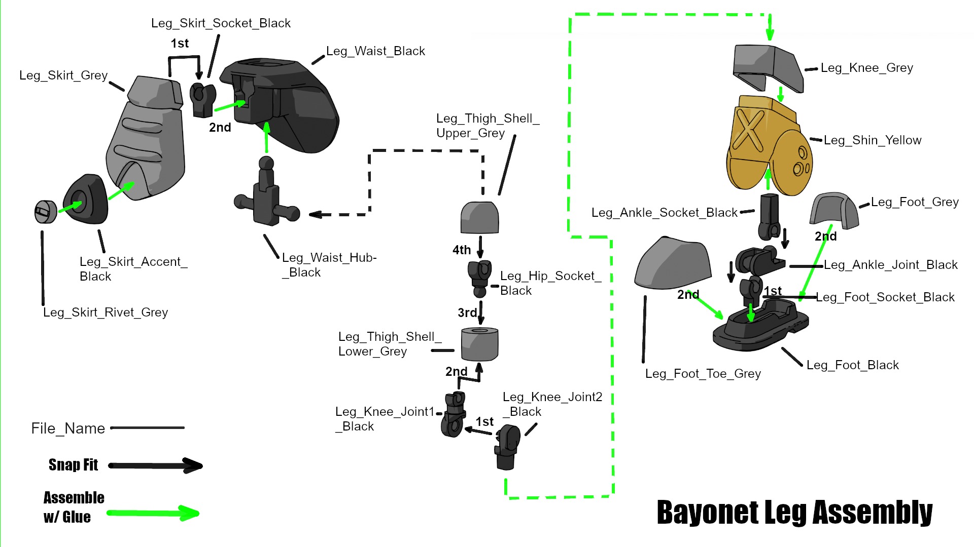 Bayonet 3D print model_10