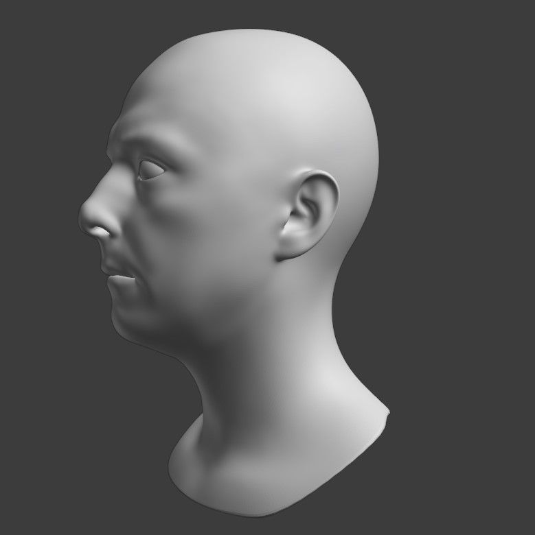 Simon Pegg face 3D print model_3