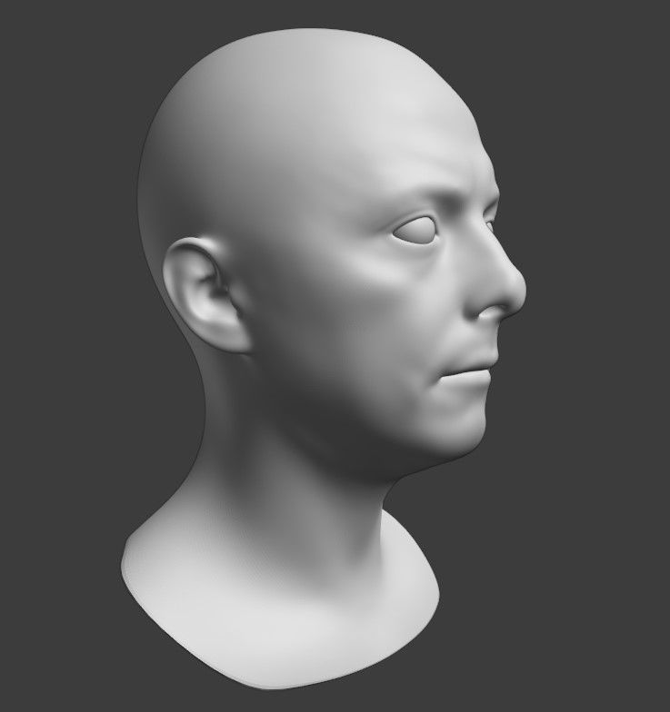 Simon Pegg face 3D print model_2