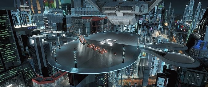 Coruscant Landing Platform from Free 3D model