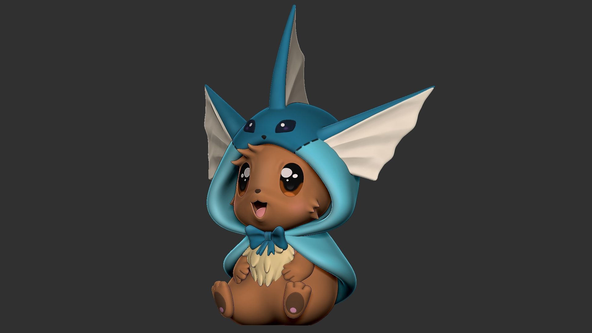 eevee vaporeon style 3D print model_3