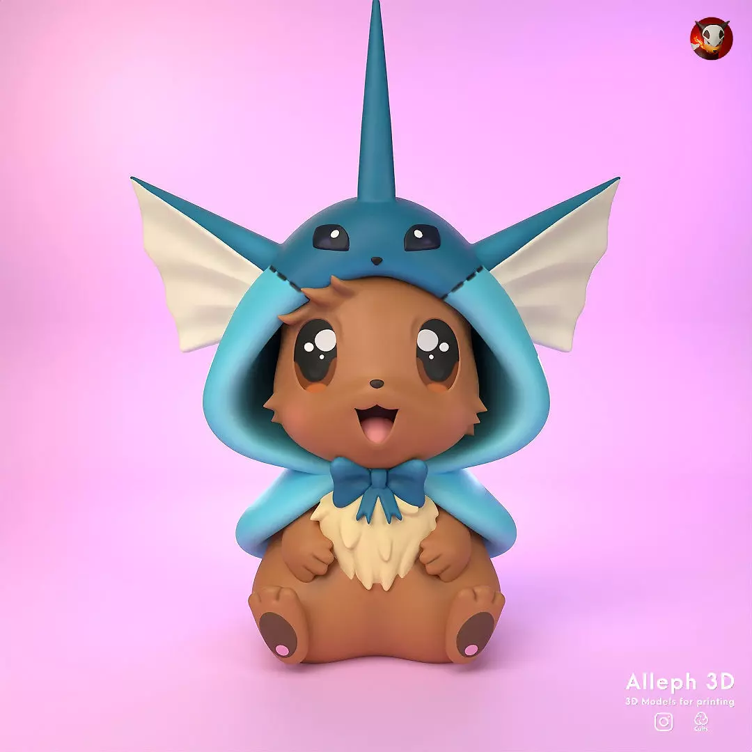 eevee vaporeon style 3D print model_0