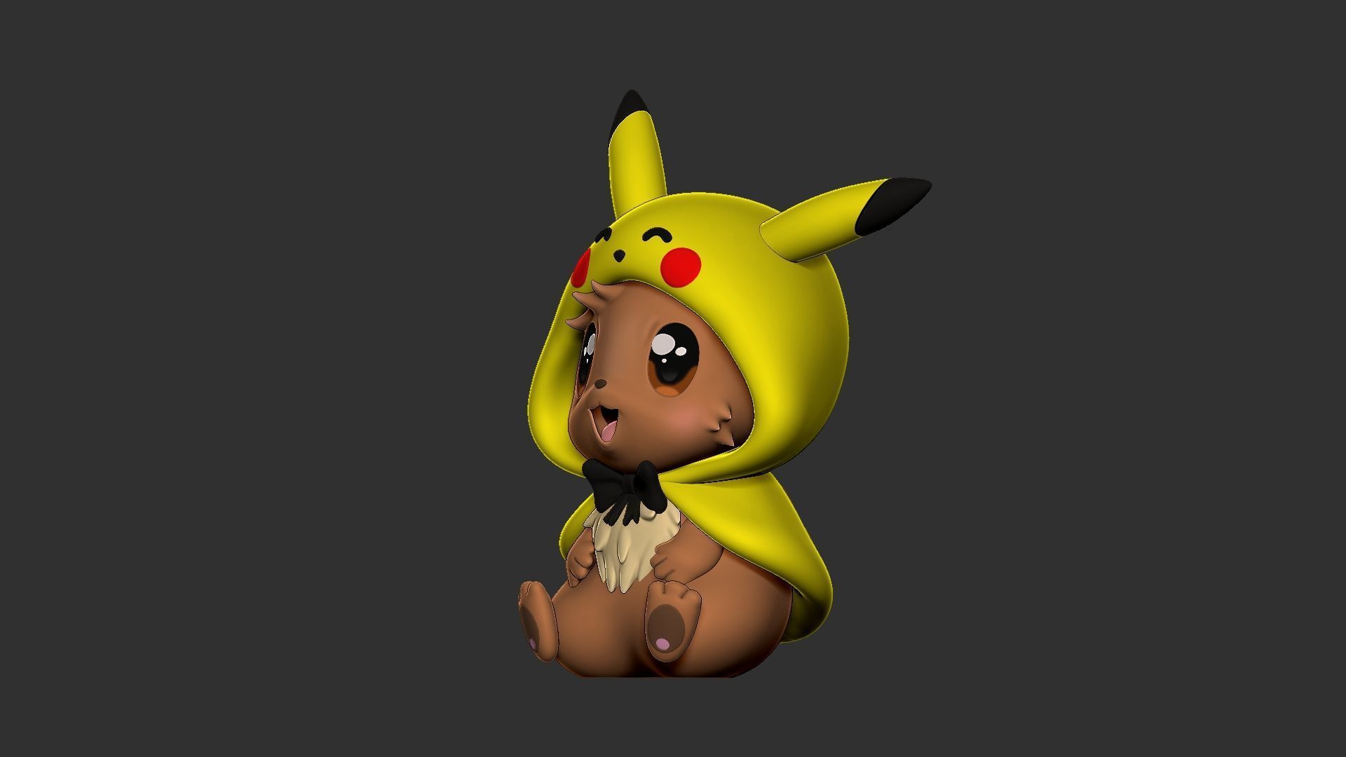 FREE eevee pikachu style Free 3D print model_3
