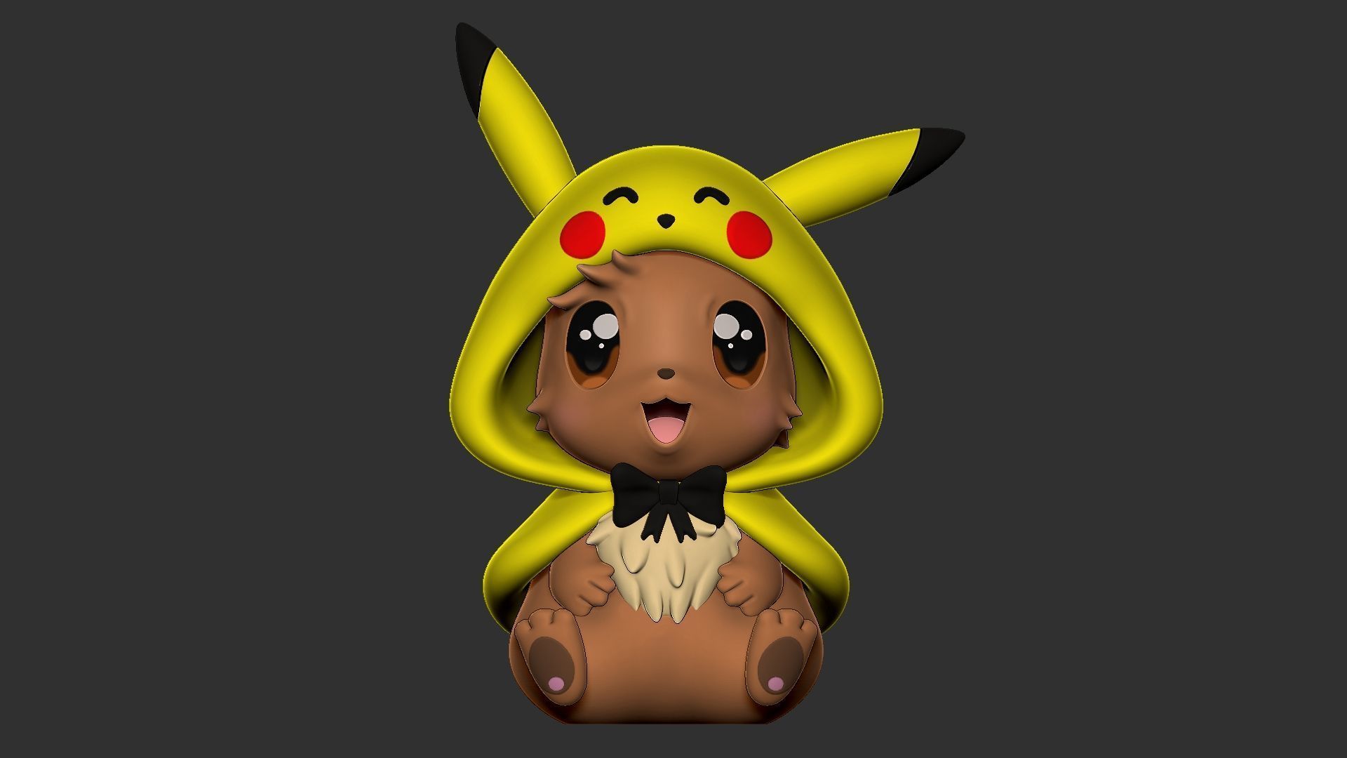 FREE eevee pikachu style Free 3D print model_1