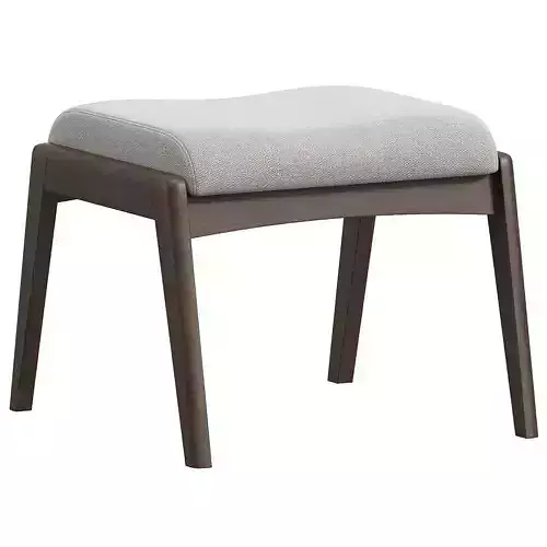 Roxy Walnut Wood Ottoman