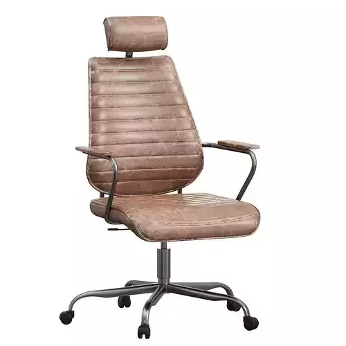 Executive Swivel Office Chair Cigare Tan Leather 3D model