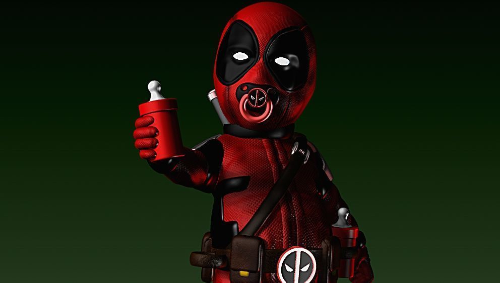 BABY DEADPOOL BABYPOOL MOVIE WOLVERINE MARVEL  3D print model_4